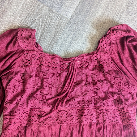 Red Peasant Top - Picture 2 of 4